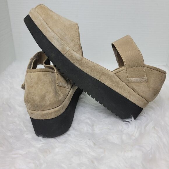 L'Amour Des Pieds Amadour Womens Size 8 M Platform Sandals,Taupe Suede - Picture 6 of 10